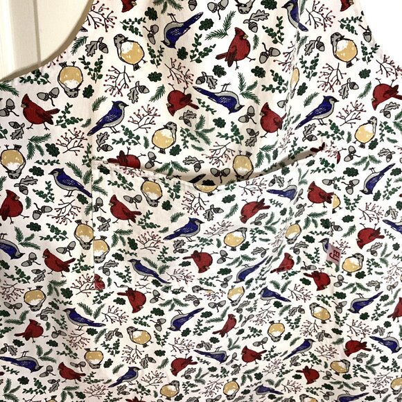 ELJ  Bird Print Apron With Bib One Size Cooking Baking Kitchen Linens - Picture 4 of 7